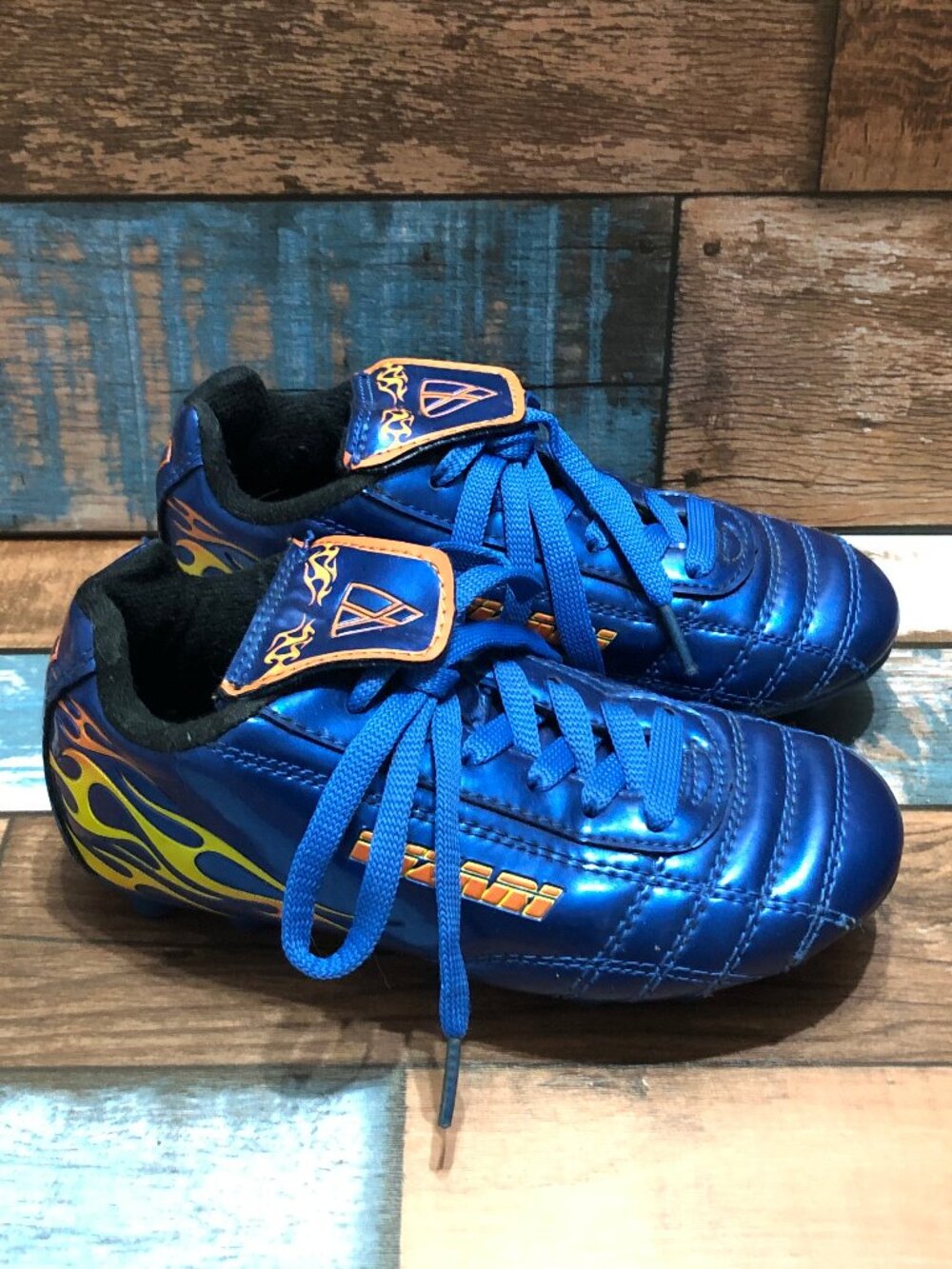 Vizari Blaze Soccer Cleats Blue Kids Boys Size 10